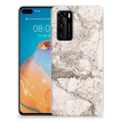 Huawei P40 | TPU | Siliconen hoesje | Marmer Beige Huawei P40 | TPU | Siliconen hoesje | Marmer Beige