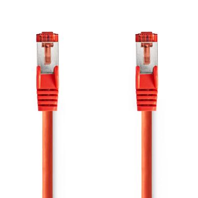 Nedis CAT6 Netwerkkabel | RJ45 Male | RJ45 Male | S/FTP | 0.50 m | Rond | LSZH | Rood | Label - CCGL85221RD05