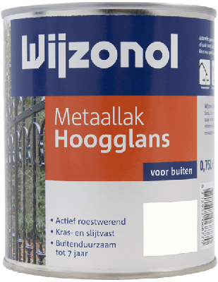 Wijzonol Metaallak Hoogglans RAL 9001