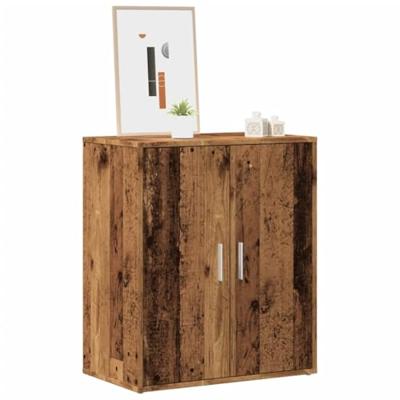 VidaXL Schoenenkast 60x35x70 cm bewerkt hout oud houtkleurig VidaXL Schoenenkast 60x35x70 cm bewerkt hout oud houtkleurig