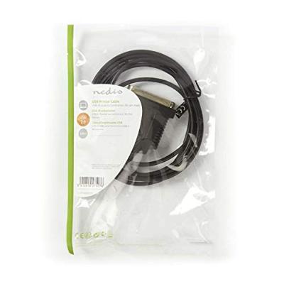 Parallelkabel - USB-A Male - Centronics 36-Pins Male - Vernikkeld - 2.00 m - Rond - PVC - Envelop