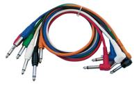 DAP FL14 set van 6 patchkabels mono recht-haaks 30cm - thumbnail