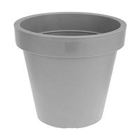 Basic Bloempot rond 20x18 cm grijs - thumbnail