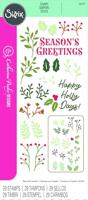 Sizzix • clear stamp set happy holly days 29pcs - thumbnail