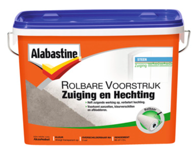 Rolbare voorstrijk sneldrogend transparant 5l Alabastine - Alabastine