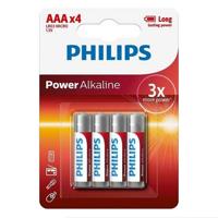 Philips AAA Alkaline Batterijen 4 Stuks - thumbnail