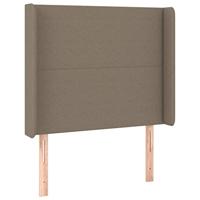 Boxspring met matras stof taupe 90x200 cm - thumbnail