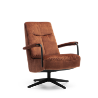 Draaifauteuil C-104 Bruin Stof - thumbnail