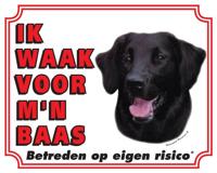 Flatcoated Retriever Waakbord - Ik waak voor mijn - thumbnail