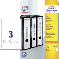 Avery Zweckform L4759-25 ordnerrugetiketten ft 29,7 x 6,1 cm (b x h), 75 etiketten, wit - thumbnail
