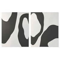 Canvas Home ESPRIT Wit Marineblauw Modern Stads 140 x 3 x 180 cm (2 Stuks) - thumbnail