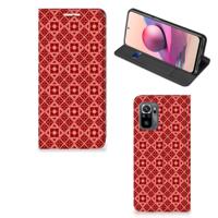 Xiaomi Redmi Note 10 4G | 10S | Poco M5s | Hoesje met Magneet | Batik Rood - thumbnail