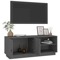 Tv-meubel 105x34x40 cm massief grenenhout grijs - thumbnail