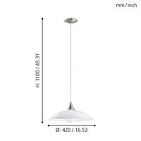 Eglo HanglampLazolo rvs - 91496 - thumbnail