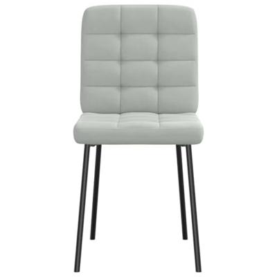 Eetkamerstoelen 2 st fluweel lichtgrijs