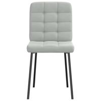 Eetkamerstoelen 2 st fluweel lichtgrijs - thumbnail