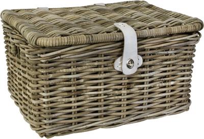 Rotan Fietsmand Met Klep Naturel