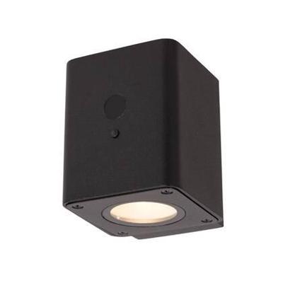 Lucide RAMIN - Wandlamp - Zonne-energie - LED Dimb. - 1x1W 2850K/3150K - IP54 - Beweging & dag/nacht sensor - Zwart