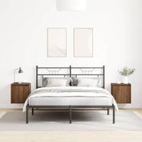 Nachtkastjes 2 st wandgemonteerd 38x34x40 cm bruin eikenkleur - thumbnail