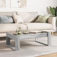 Salontafel met Infinity LED 90x53x30 cm grijs sonoma eikenkleur - thumbnail