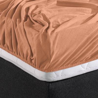 Dreamhouse - Hoeslaken Dubbel Jersey - Pastel Oranje - 80/90/100 x 200/210/220 Dreamhouse - Hoeslaken Dubbel Jersey - Pastel Oranje - 80/90/100 x 200/210/220