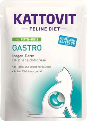 KATTOVIT Feline Diet Gastro Turkey with rice - nat kattenvoer - 85g