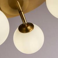 Searchlight 3-lichts plafondlampCrosby goud met wit glas - 96913-3GO - thumbnail