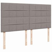 Boxspring met matras stof taupe 200x200 cm - thumbnail