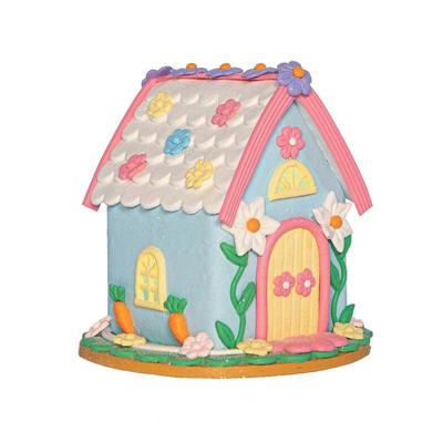 Paashaas in huisje met LED-verlichting Blauw Anna's Collection - Annas collection