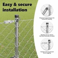 VidaXL Afrasteringspaal zilver 10 x 1,5 m (60 x 60 mm gaas) staal - thumbnail