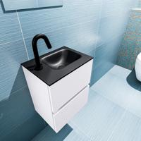 MONDIAZ ADA 40cm toiletmeubel cale. LEX wastafel urban rechts 1 kraangat - thumbnail