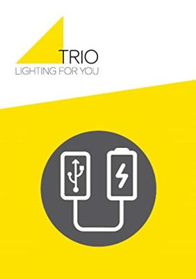 Trio LeeslampClaas Table zwart met houtbruin en grijs - 400400132