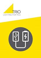 Trio LeeslampClaas Table zwart met houtbruin en grijs - 400400132 - thumbnail