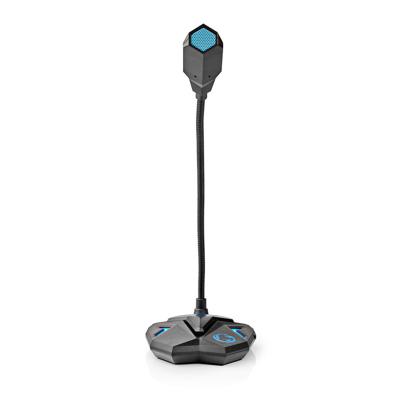 Desktop Gaming-Microfoon | Flexibele Nek | USB | Mute-Knop | 3,5 mm Stereo-Audioconnector