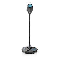 Nedis GMICGU100BK Desktop Gaming-microfoon Flexibele Nek Usb Mute-knop 3,5 Mm Stereo-audioconnector - thumbnail