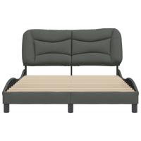 Bedframe zonder matras stof donkergrijs 140x190 cm - thumbnail