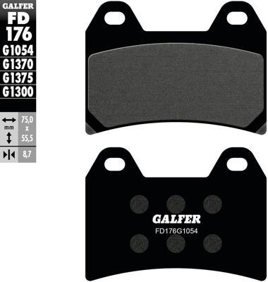 GALFER remblokken "fd176" brake pad fd176 g1054 organic