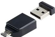 Verbatim Nano Store N GO USB-stick smartphone/tablet Zwart 32 GB USB-A 2.0, Micro-USB 2.0 - thumbnail