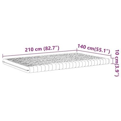 Schuimmatras 7 zones hardheid 20 ILD 140x210 cm wit - thumbnail