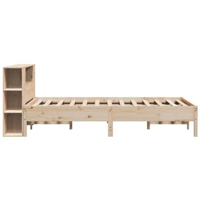 Bed met boekenkast zonder matras massief grenenhout 140x200 cm - thumbnail