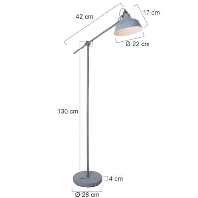 Mexlite Vloerlamp nove grijs - thumbnail