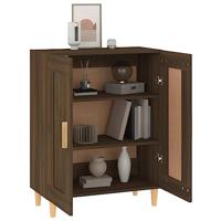 Dressoir 69,5x34x90 cm bewerkt hout bruineikenkleurig - thumbnail