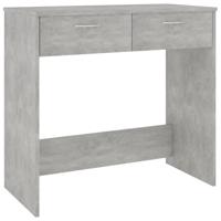 VidaXL Bureau 80x40x75 cm bewerkt hout betongrijs - thumbnail