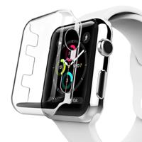 Voor Apple Watch serie 3 38 mm transparant PC beschermhoes - thumbnail