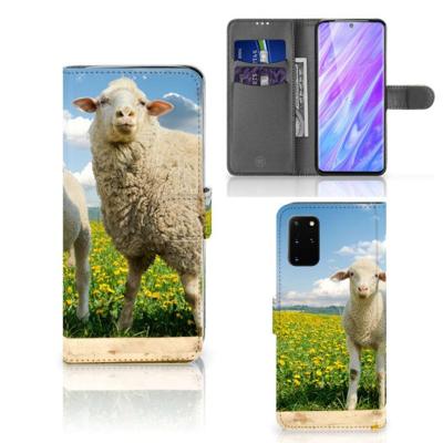 Samsung Galaxy S20 Plus | Telefoonhoesje | Met pasjeshouder | Schaap en Lammetje Samsung Galaxy S20 Plus | Telefoonhoesje | Met pasjeshouder | Schaap en Lammetje
