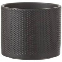 Mica Decorations era pot donkergrijs relief 13x15cm - thumbnail