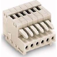 WAGO 733-106 Female behuizing (kabel) 733 Totaal aantal polen: 6 Rastermaat: 2.50 mm Inhoud: 100 stuk(s)