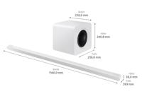 Samsung Ultra Slim Soundbar HW-S811GD Surroundsysteem Wit Bluetooth, Dolby Atmos, WiFi, Wandbevestiging, Spraakbesturing - thumbnail