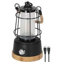 Brennenstuhl 1171800010 CAL 1 AC Campinglantaarn, Campinglamp 350 lm werkt op een accu 570 g Zwart, Hout - thumbnail