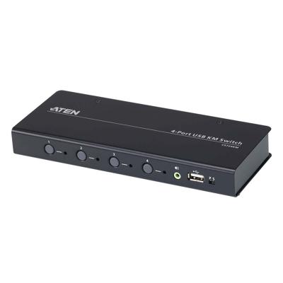 ATEN 4-poorts USB boudnless KVM™-schakelaar (kabels meegeleverd)
